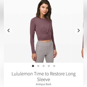 Lululemon Time To Restore Long Sleeve